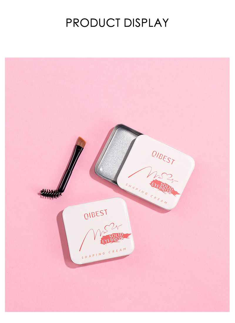 carina QIBEST Άχρωμο Σαπούνι Φυσική Στερεοσκοπική Κρέμα Τζελ Σταθεροποίησης Φρυδιών_voghion.com