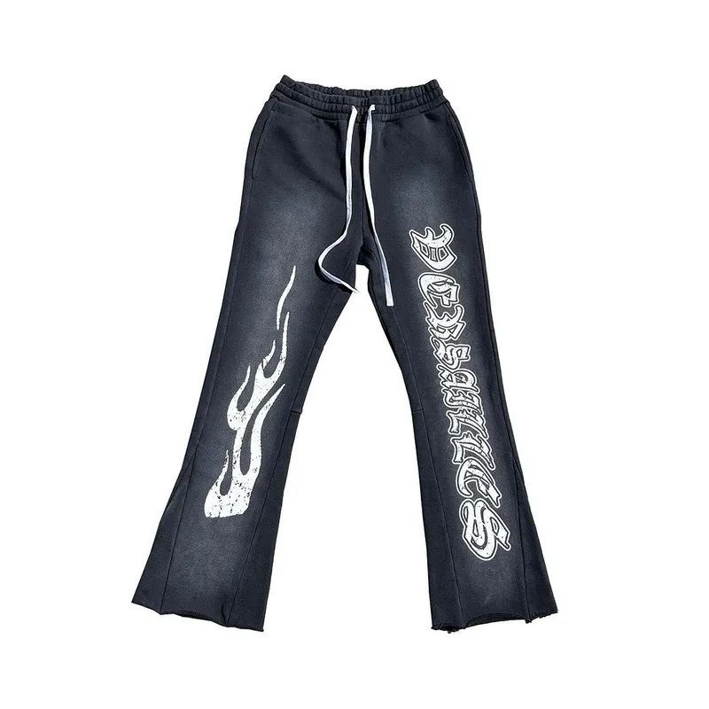 Tendenza High Street 2024 Primavera e Autunno Nuovo Stile, Usato, Lavato, Gambe, Pantaloni Lunghi Haren, Pantaloni da Bagno_voghion.com