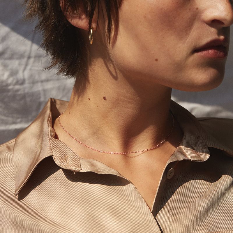 Klaar Voorraad Klassieke Roestvrijstalen Ketting voor Vrouwen Goudkleurige Dunne Vrouwelijke Choker Ketting Geschenken Sieraden Groothandel Dropshipping_voghion.com