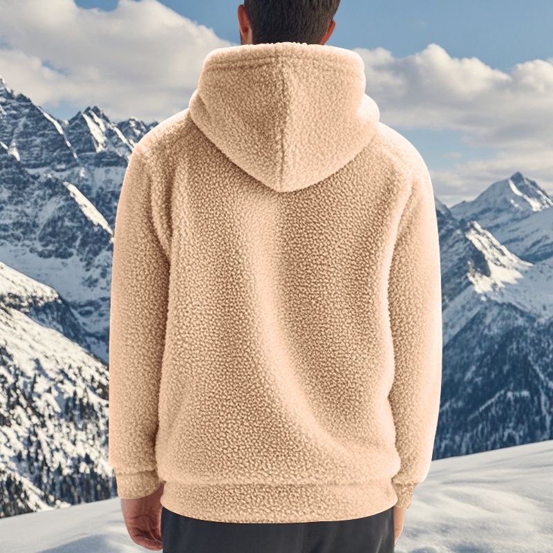 2025 Herfst Winter Fleece Warme Wollen Trui Jas Casual Capuchon Cardigan_voghion.com