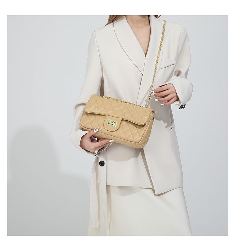 Lingge Embroidered Thread Handmade Chain 2024 New Fashion Large Capacity Texture Single Shoulder Women's Crossbody Small_voghion.com