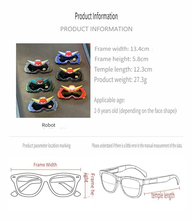 Kids' Polarized Sunglasses - UV400, Soft Silicone Frame, Animal Designs (French Bulldog/Dino), Fun Cartoon Style, For Outdoor & Play_voghion.com
