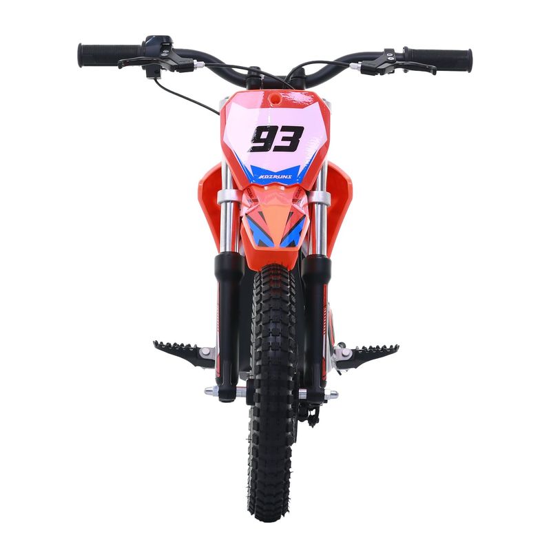 MX-E350 - Motocross Bike For Aged 4-8, 350W Internal Transmission Chassis, Maximum Driving Range Of 18km, RGB Support, Front And Rear Shock Springs And Mechanical Disc Brakes_voghion.com