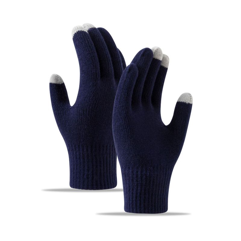 Touchscreen Radfahren Skifahren Fitness Herbst Winter Warme Gestrickte Wollhandschuhe_voghion.com