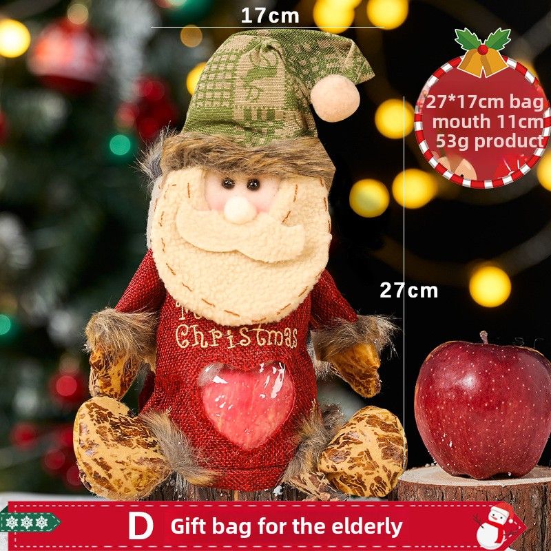 Christmas Applee Bag Barnpresentpåse Julaftonsgodispåse Julgodisinpackningspresentpåse_voghion.com