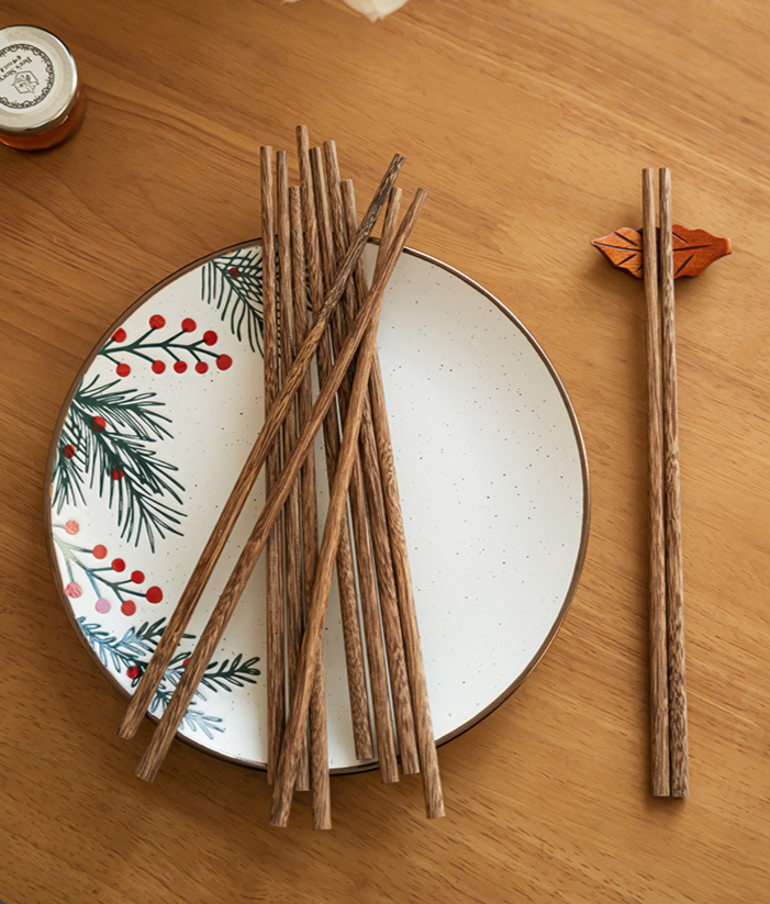 Zen Household Chinese Kitchen Tableware Chicken Wing Non-Slip Wooden High-End Style Chopsticks_voghion.com