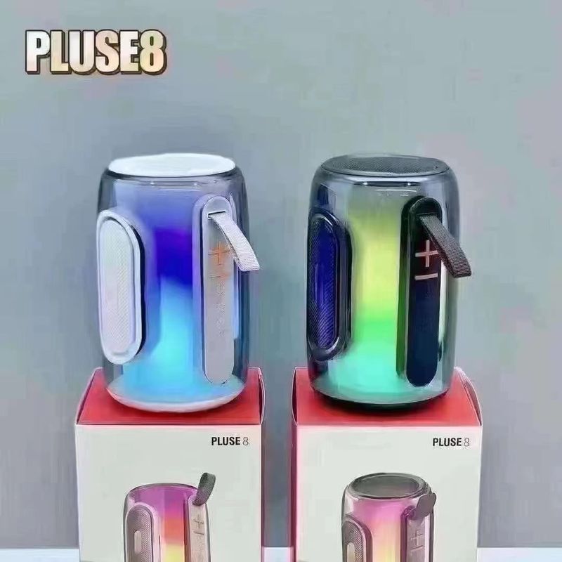 Pulse 8 Bluetooth Hoparlör Pulse8 Kablosuz Ses Yüksek Ses Kalitesi Işıklar Büyük Ses Düşük_voghion.com