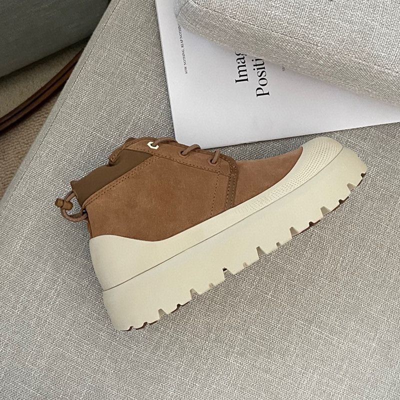 Sangpo Village Schneestiefel aus Schaffell, integriert, warm, für den Außenbereich, hohe Woll-Slipper für Damen, faule Schuhe_voghion.com