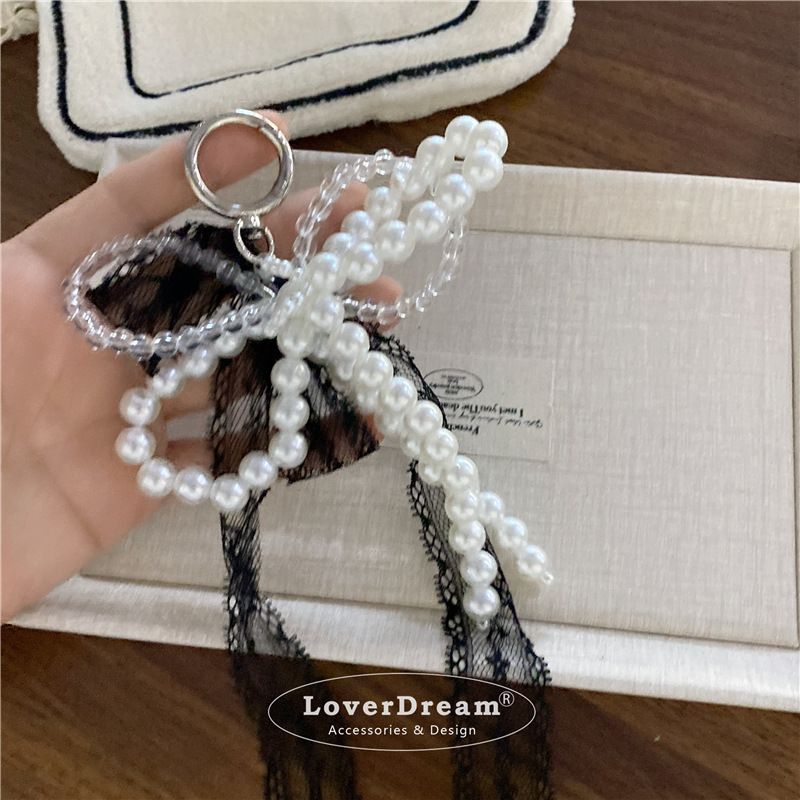 Piese și accesorii pentru genți, design de nișă, pandantiv cu fundă din dantelă perlată, la modă, de înaltă calitate, cu textură, breloc auto pentru geantă, pandantiv_voghion.com