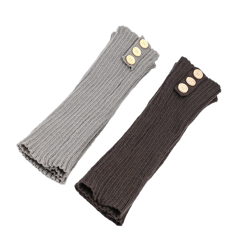 Scaldamuscoli unisex lavorati a maglia, scaldamuscoli da donna, calzini con bottoni, scaldapiedi caldi, scaldastivali Scaldamuscoli lavorati a maglia_voghion.com