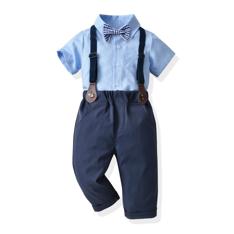 Kinderkleidung Kinderkleidung Jungenkleid Kinderanzug Jungen Kurzarmhemd Host-Performance-Kleidung Blumenmädchen Baby ein Jahr alt_voghion.com