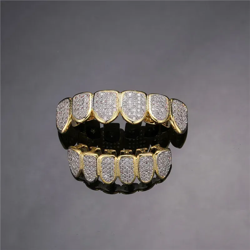 Set da uomo con ciondolo Hip Hop, stile Cool Teen Grilz, adatto per scatola inferiore con zirconi cubici neutri._voghion.com