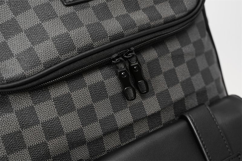 Men's trendy brand minimalist plaid university book computer backpack new model_voghion.com