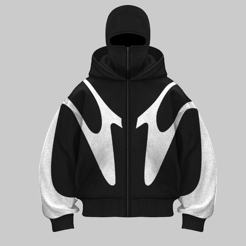 Roupas masculinas Ins Trendy Brand Double Hat Design exclusivo Moletom com capuz Outono e inverno Novos homens e mulheres Mesmo moletom solto_voghion.com