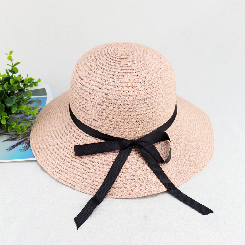 Strohhut für Damen, Sommer, koreanische Version, vielseitiger Sonnenhut, Sonnenschutz für Damen, dünner Urlaub am Meer, faltbarer Strand-Sonnenhut_voghion.com