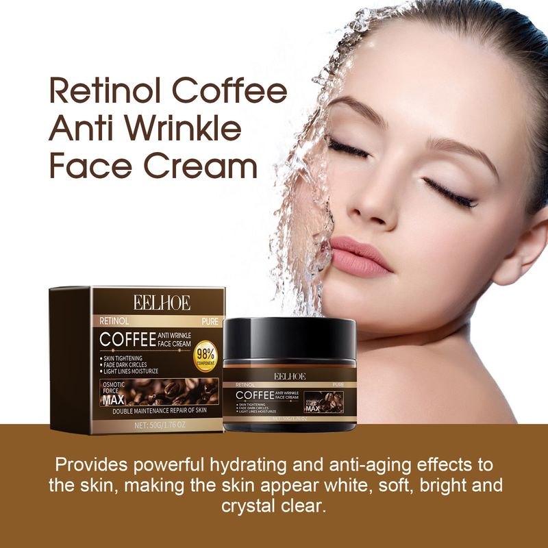 Crema antirughe al caffè EELHOE Retinol, ripara la pelle danneggiata, riduce le rughe e le macchie, rassoda e ammorbidisce._voghion.com