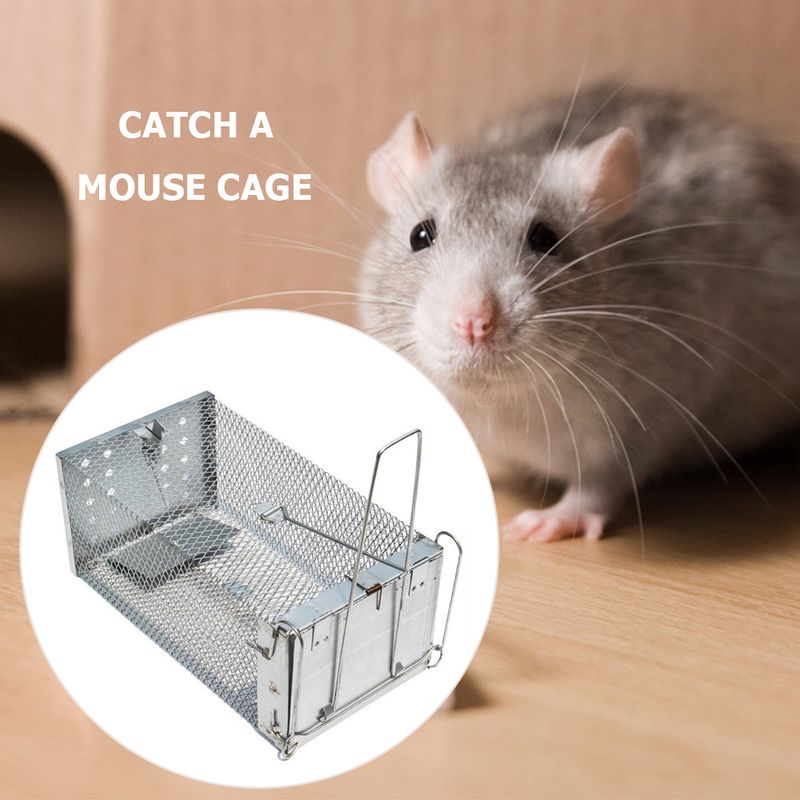 Reusable Mouse Trap Cage Metal Mice Rodent Rats Catcher Pest Control Products Garden Outdoor Household Gadgets_voghion.com