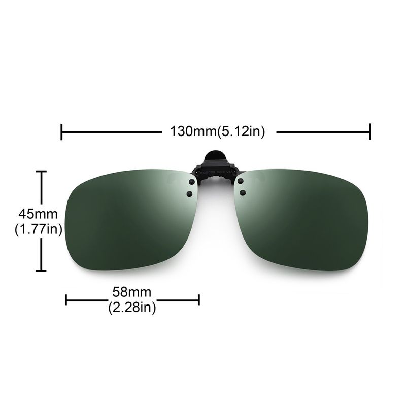 Polarisierte Sonnenbrille zum Anklipsen für Damen und Herren, rahmenlos, zum Aufklappen, für Korrekturbrillen, UV400_voghion.com