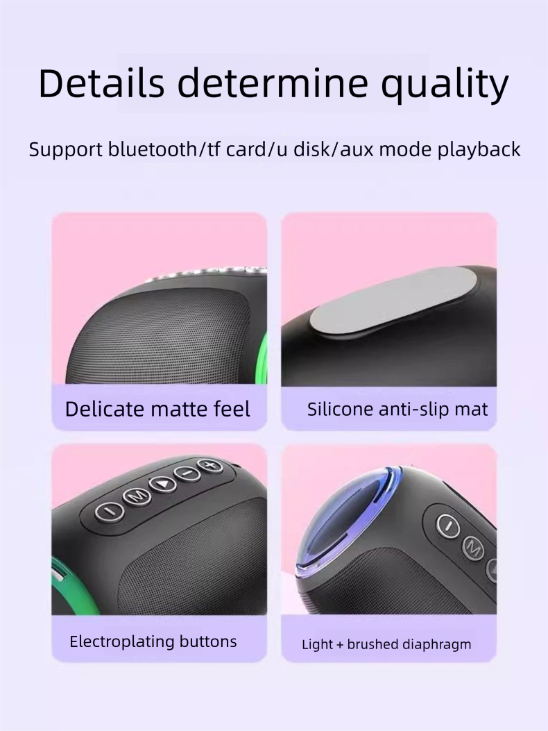 Bluetooth Wireless New Model Volume Subwoofer Mini High Sound Quality Outdoor Card Slot Speaker Long Battery Life_voghion.com