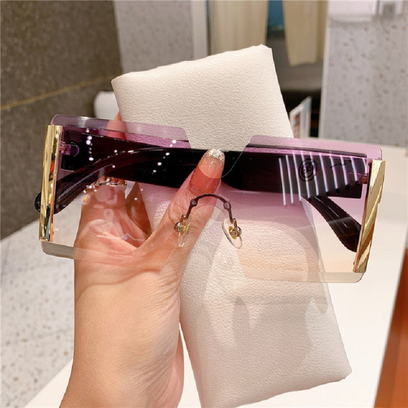 European and American fashion full frame large frame sunglasses one-piece double beam driving sunglasses anti-ultraviolet cross-border wholesale_voghion.com