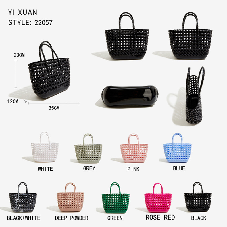 Bohao Jelly 2024 New Cross Body Big Bag Women's Handheld Cabbage Basket_voghion.com