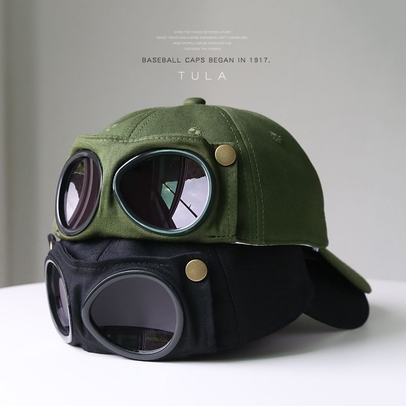 Pilot hat tide ins personalized glasses duck tongue hat men sunglasses sunshade summer hundred with_voghion.com