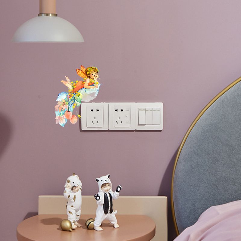 Luce notturna cartone animato pellicola PET interruttore verde casa camera da letto soggiorno adesivo da parete_voghion.com