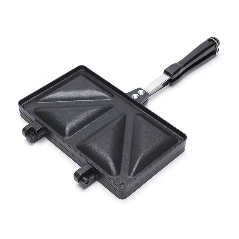 Heimgebrauch Sandwich Toast Form Doppelseitige Braten Frühstück Ei Outdoor Gas Camping Grill Pan_voghion.com