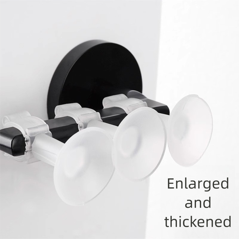 Silicone Door Stopper - No Drill Silent Anti-Collision Pad, Handle Design, For Bathroom & Bedroom_voghion.com