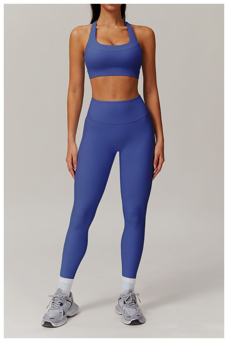 (two pieces)Zechuang Threaded Hip Lifting High Waist Yoga Outer Wear, Tight Fit Sports Abdominal Compression, Speed Drying Running_voghion.com