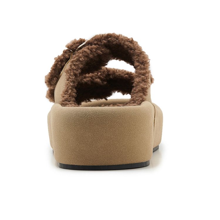 SH213-42025 Herbst und Winter Neue Casual Fashion Non-Slip Soft Bottom Pelzigen Schuhe für Frauen_voghion.com