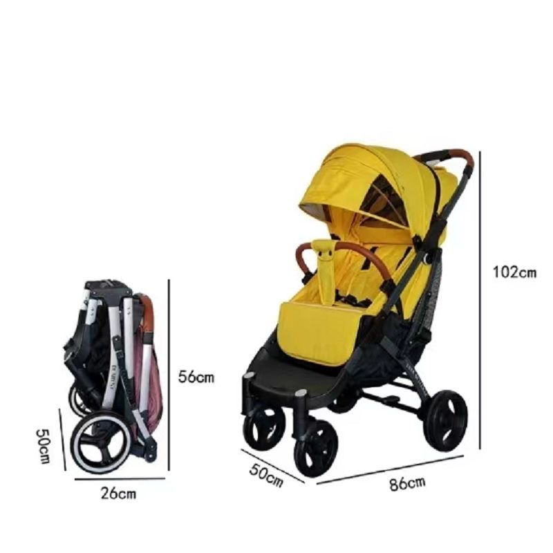 Passeggino Baballo leggero, può stare seduto o sdraiato, pieghevole con un pulsante, passeggino ammortizzante_voghion.com