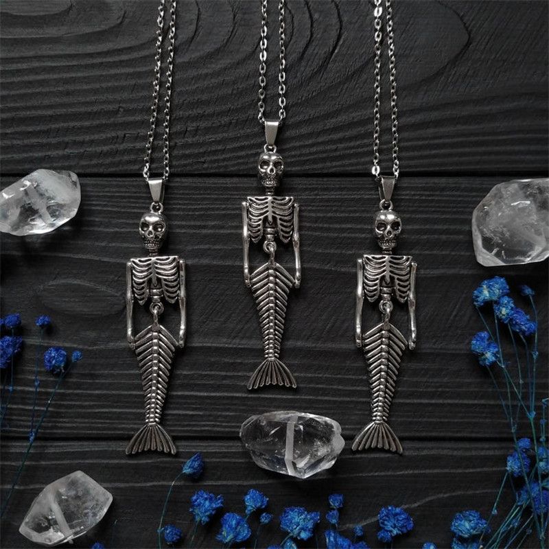 Gotik Denizkızı Kafatası Kolye_voghion.com