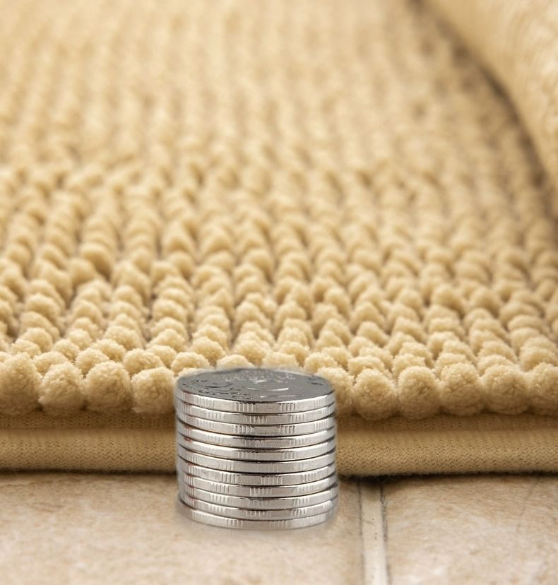 Chenille-Badezimmerteppich – Superweiche und saugfähige, rutschfeste Bodenmatte für Schlafzimmer und Badezimmer. Plüschige Mikrofaser mit schnelltrocknender Rückseite (50,8 x 76,2 cm)_voghion.com