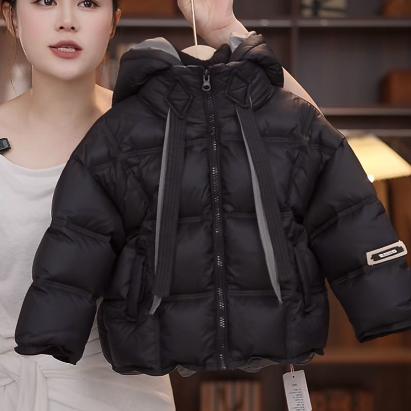 2025 Abbigliamento invernale per bambini Elegante giacca in cotone imbottito Abbigliamento invernale alla moda Bella giacca in cotone spesso e caldo per bambini di media e grande taglia_voghion.com