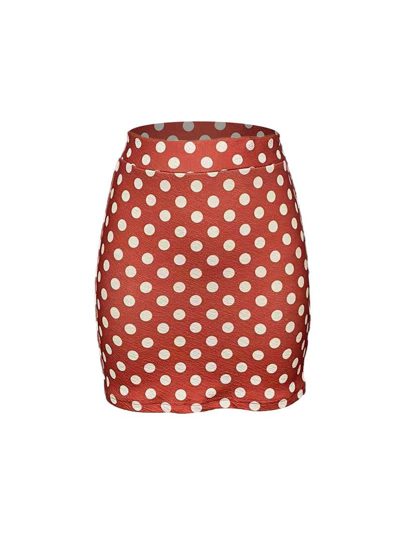Gonna corta a vita alta e aderente con elastico in vita, stile elegante, modello Thousand Bird Grid 2024_voghion.com