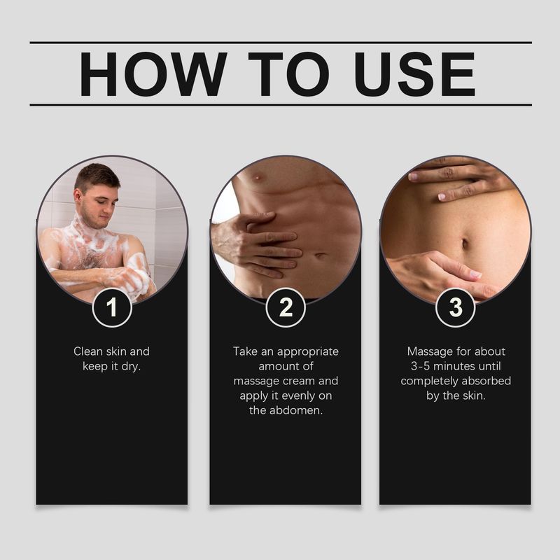EAST MOON Abdominal Men's Sports Exercise Highlighting Muscle Lines Massage Moisturizing Care Cream_voghion.com