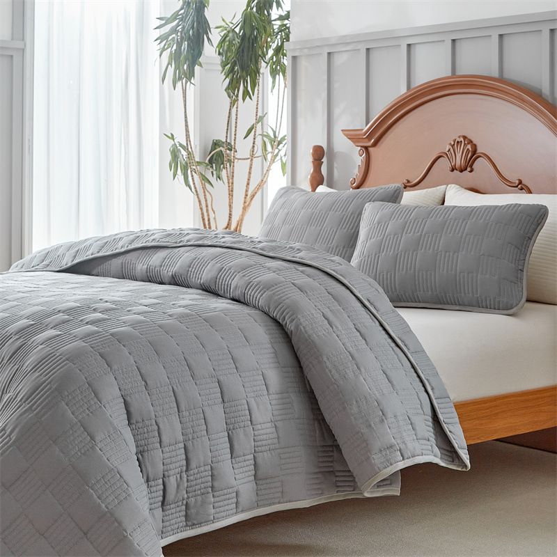 Modernes, einfarbiges Bettbezug-Set – 3-teilige Bettwäsche aus gebürsteter Mikrofaser (OEKO-TEX®-zertifiziert, knitterfrei) für den Hotel- und Heimgebrauch_voghion.com