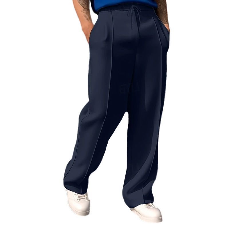 Men’s Casual Jogger Pants – Polyester Elastic Sweatpants With Drawstring Waist (S-3XL) – Straight-Leg Lounge Pants For Streetwear & Daily Wear_voghion.com