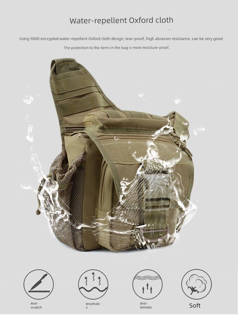 Wasserdichte Ein-Schulter-Werkzeugkameratasche für den Außenbereich für Herren und Damen_voghion.com