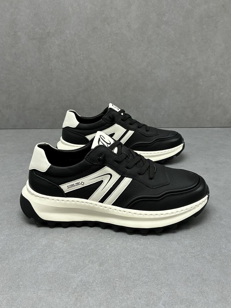 Sneakers bianche leggere, traspiranti, versatili, sportive, alla moda, da uomo, casual, in pelle, con suola spessa, Forrest Gump_voghion.com