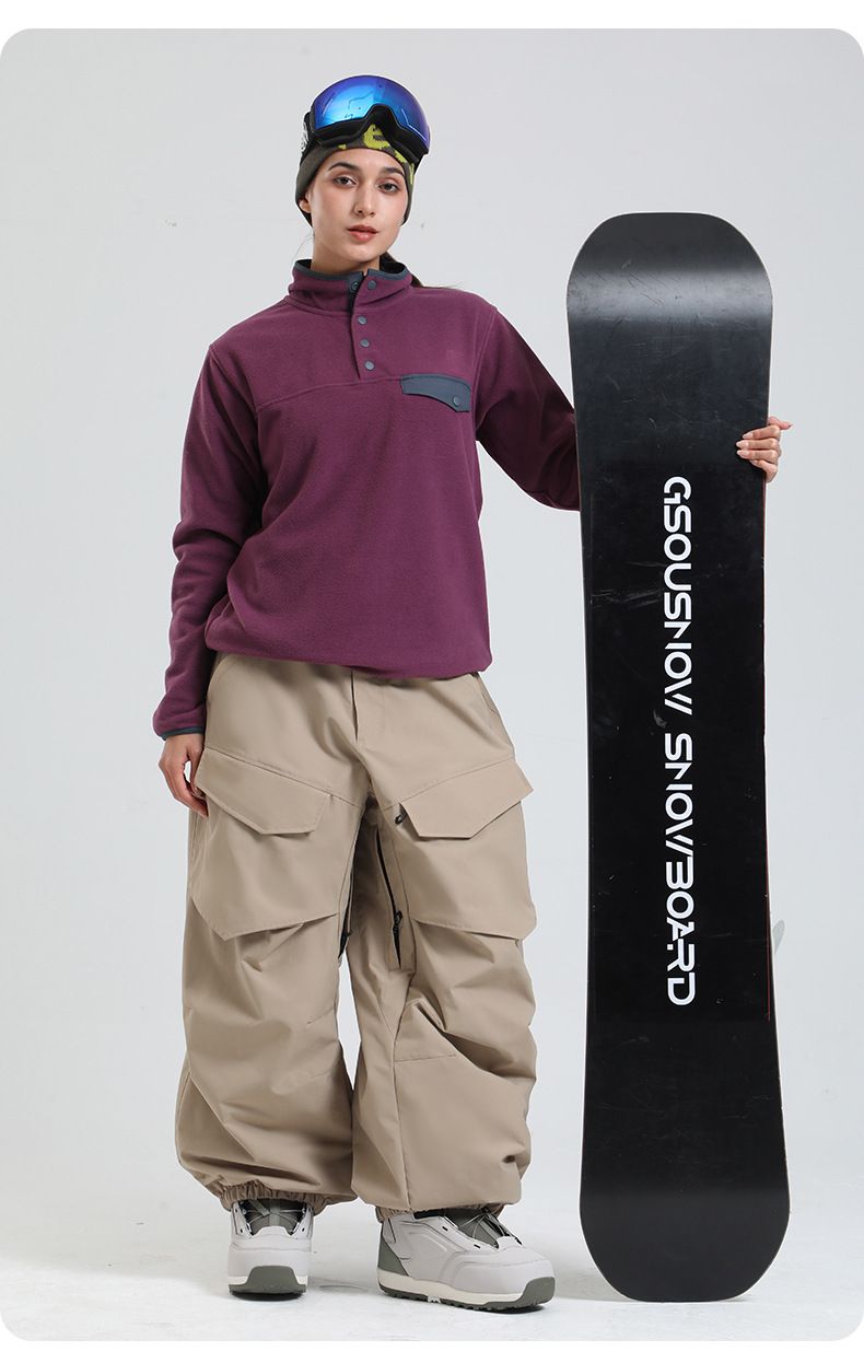 Winter Neue Skihose für Damen, Weites Bein, winddicht, wasserdicht, für Sport und Outdoor, Snowboardhose für Herren_voghion.com