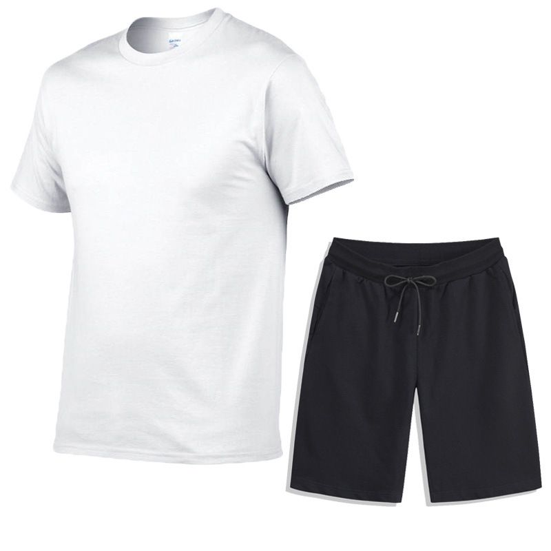 Herenkleding Sport Vrijetijdskleding T-shirts Heren Fitness Hardloopshorts En T-shirt Set_voghion.com