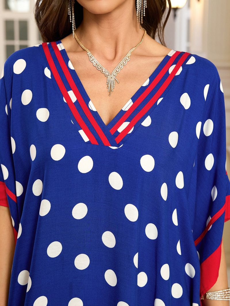 Kadın Baskılı Rayon Plaj Elbisesi - UPF Korumalı Uçuşan Boho Kimono Bornoz (Tek Beden, Hafif ve Nefes Alabilir)_voghion.com