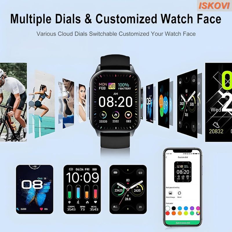 Smart Watch For Men Women Answer Make CallsSmartwatch With Heart Rate Sleep Counter Fitness Tracker 100+ Sport Modes IP68 Water_voghion.com