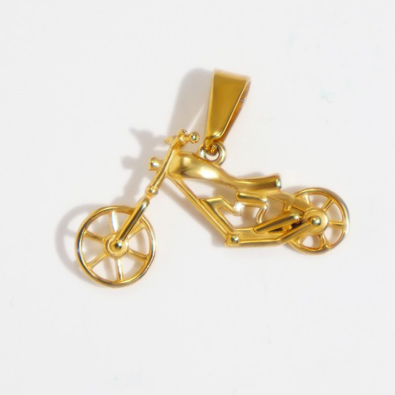 Accesorio colgante para collar dorado con forma de cruz de helado para motocicleta o bicicleta_voghion.com