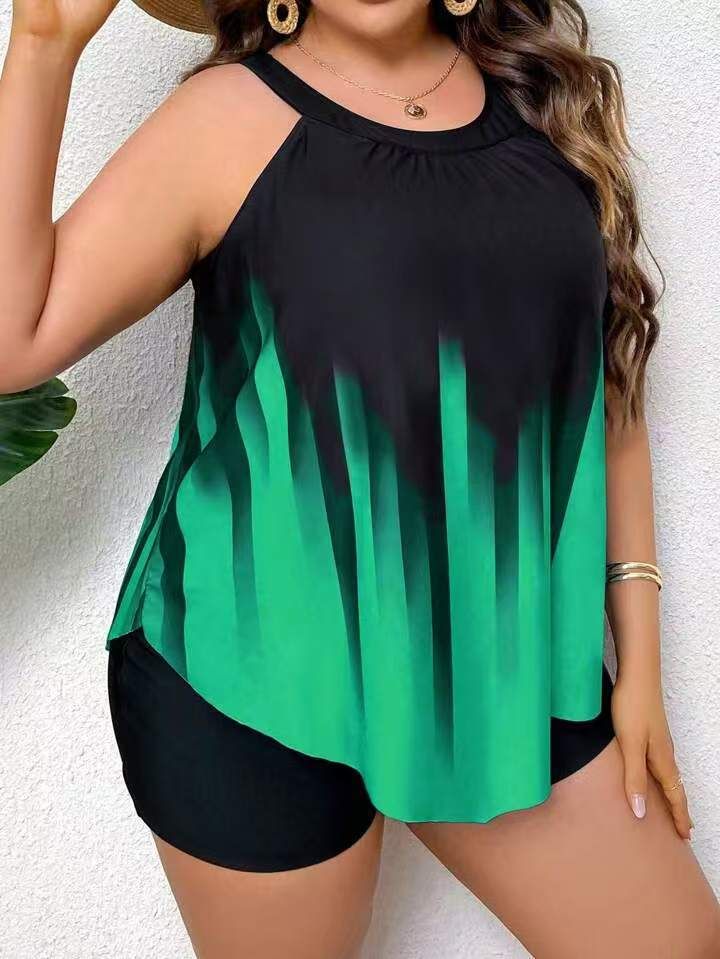 Women's Plus Size Swimwear High Waist Tummy Control One Piece Swimsuit With Built-in Bra Modest Bathing Suit For Swimming_voghion.com