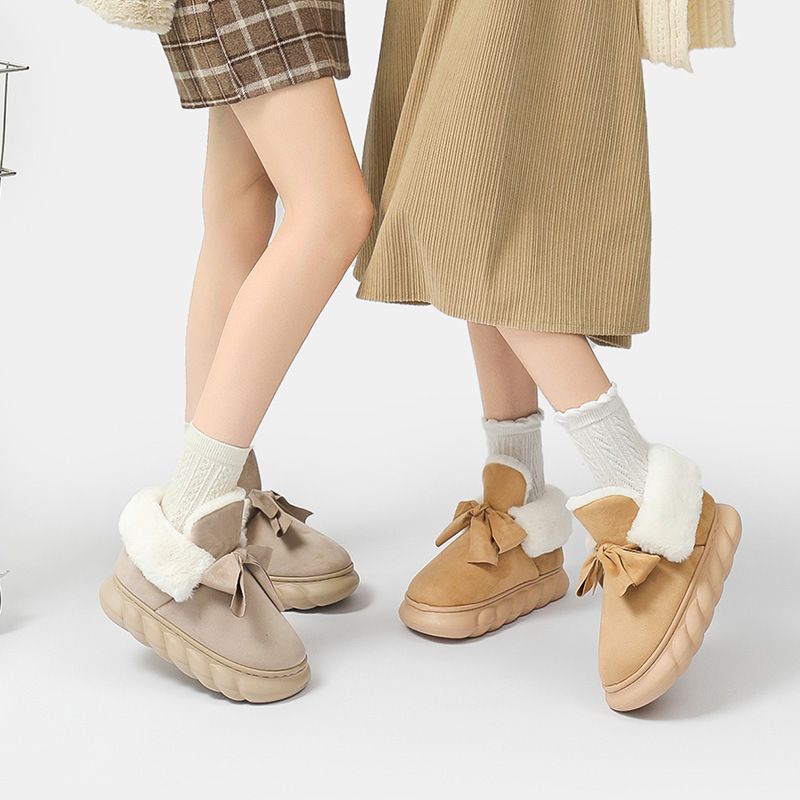 Unschlagbare Qualität Dickbesohlte Hausschuhe Damen, Herbst und Winter Neue Plüsch-Baumwollschuhe für Zuhause, Schneestiefel für Herren_voghion.com