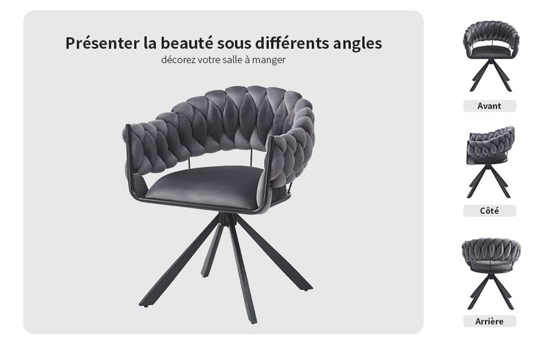 6er Set Samt Esszimmerstühle Mit Klauenbeinen, Grau_voghion.com
