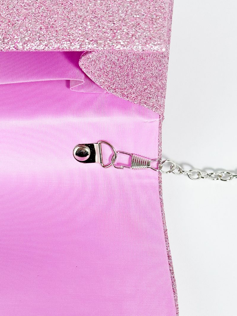 Aftonväska Glänsande Strass Rosett Handväska Glänsande Glitter Niche Casual Väska_voghion.com